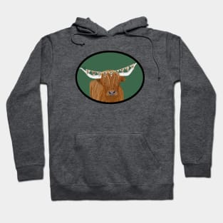 Scottish Highland Cow Giving a Kiss Hoodie